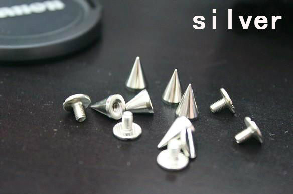 50 szett 7*10 mm-es golyókúp színes csapok és tüskék ruhákhoz Barkácsolás kézműves ruhaszegecsek bőrtáskához cipők Tachuelas Ropa