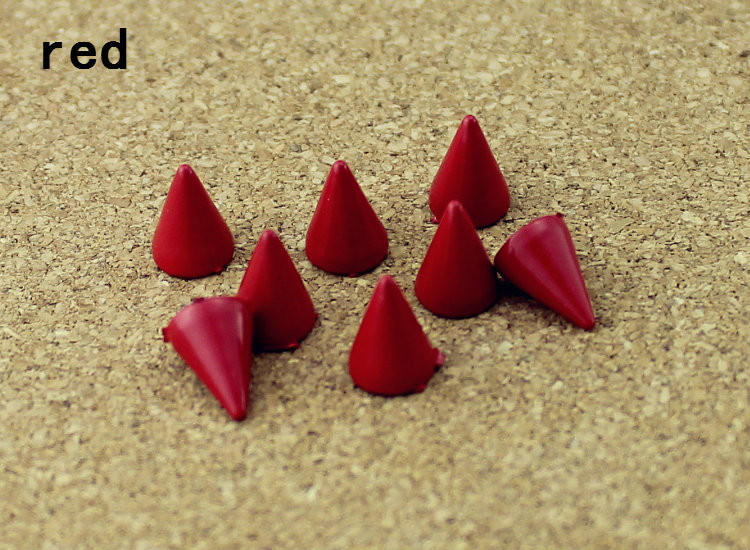 50 szett 7*10 mm-es golyókúp színes csapok és tüskék ruhákhoz Barkácsolás kézműves ruhaszegecsek bőrtáskához cipők Tachuelas Ropa