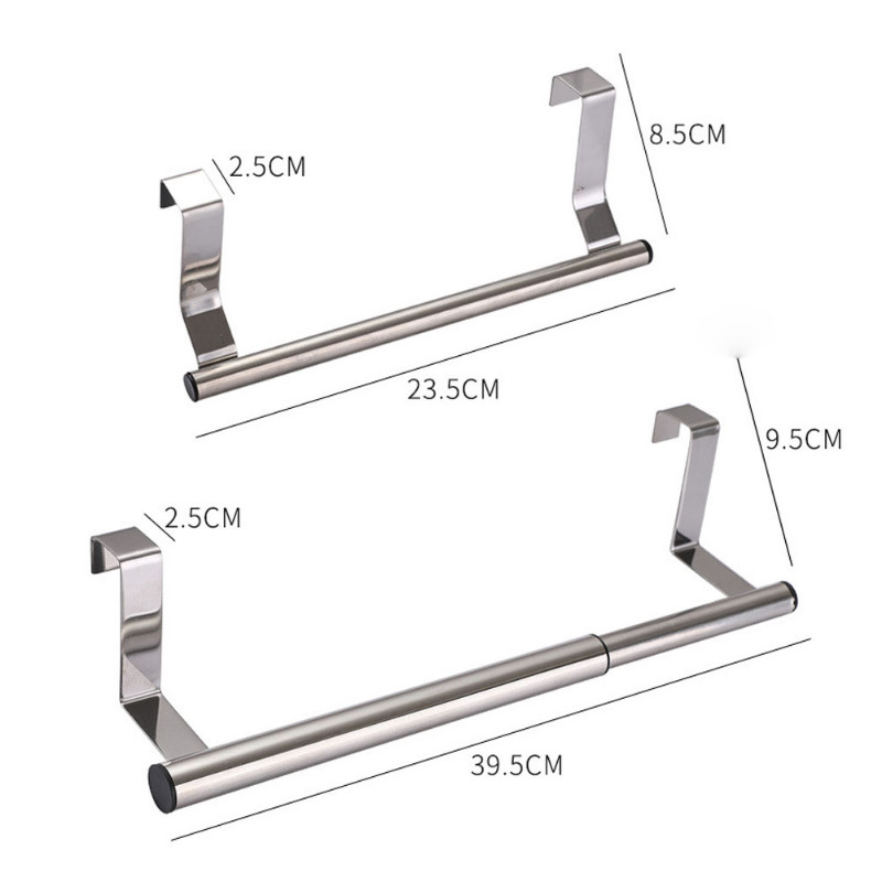 Dvieļu paliktnis virs durvīm Dvieļu stieņa piekarināmais turētājs nerūsējošā tērauda vannas istabas virtuves skapis dvieļu lupatu plaukts regulējams plauktu pakaramais