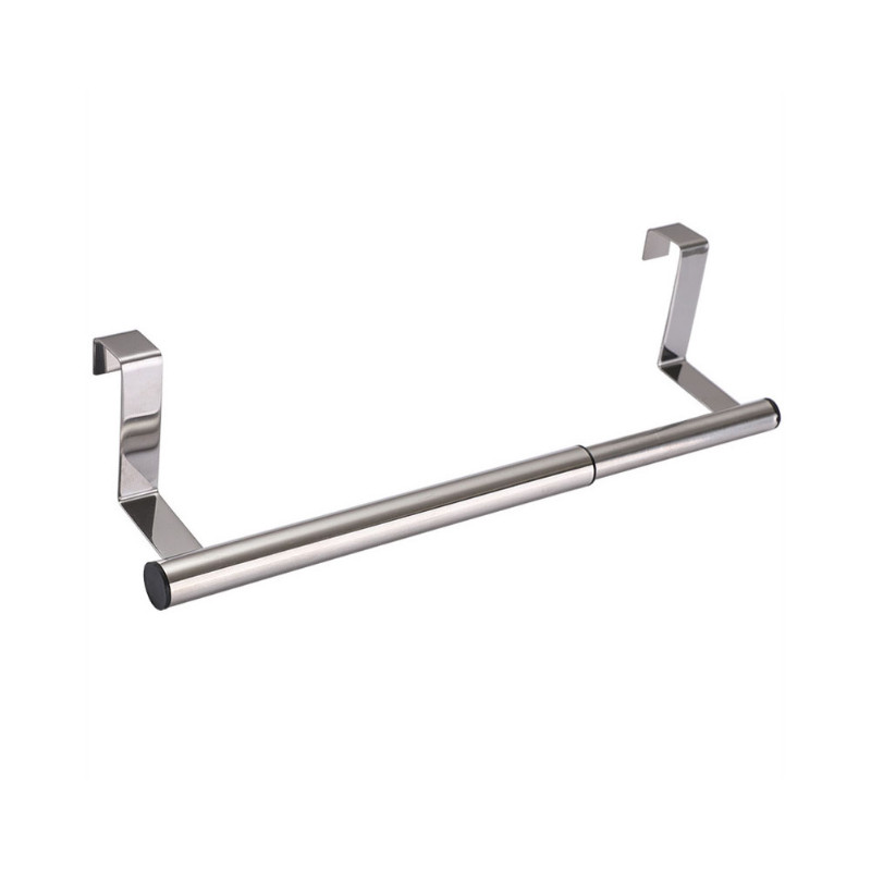 Dvieļu paliktnis virs durvīm Dvieļu stieņa piekarināmais turētājs nerūsējošā tērauda vannas istabas virtuves skapis dvieļu lupatu plaukts regulējams plauktu pakaramais