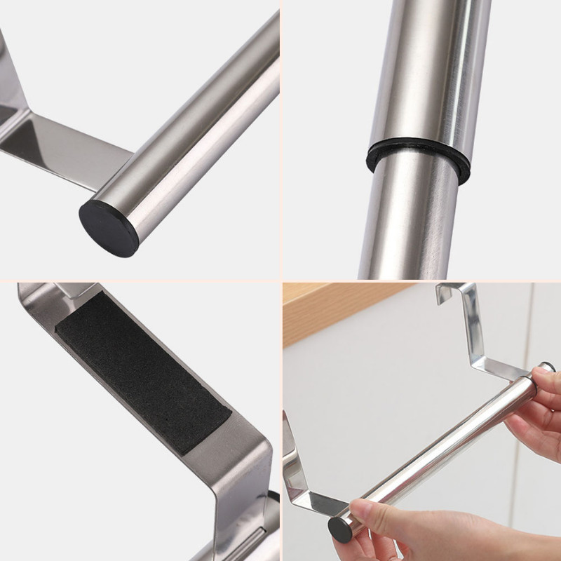 Dvieļu paliktnis virs durvīm Dvieļu stieņa piekarināmais turētājs nerūsējošā tērauda vannas istabas virtuves skapis dvieļu lupatu plaukts regulējams plauktu pakaramais