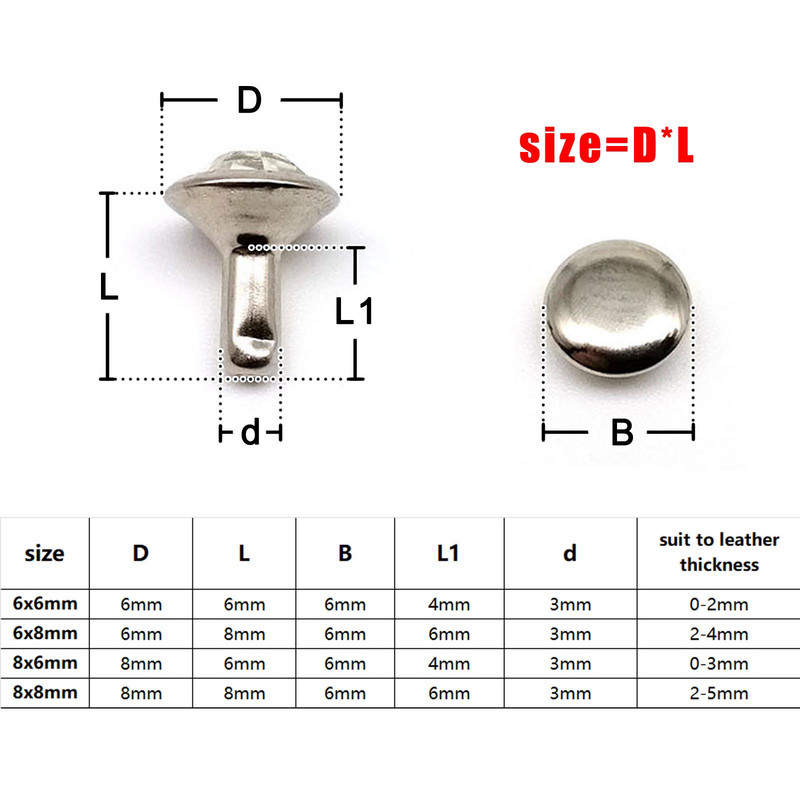 100 σετ Ορειχάλκινο Χρυσό Ασήμι 6mm 8mm Τσέχικο Κρυστάλλινο Στρας Διακόσμηση με καρφιά Diamante Stud Spot για δερμάτινη τσάντα Καπέλο μπουφάν παπουτσιών DIY