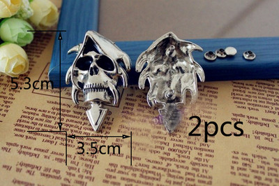 Vairāki dizaini Pankroka galvaskausa tapas Dzīvnieku tapas apģērbam Kniedes Ādas amatniecībai Naktsklubs Roku darbs Aksesuārs