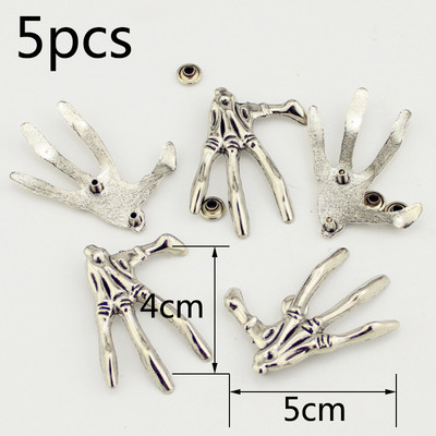 Vairāki dizaini Pankroka galvaskausa tapas Dzīvnieku tapas apģērbam Kniedes Ādas amatniecībai Naktsklubs Roku darbs Aksesuārs