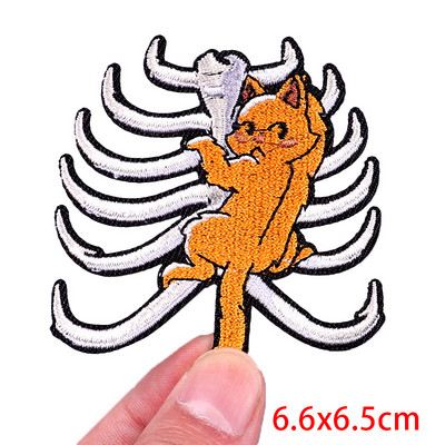 Patch amuzant de pisică, broderie de animale, plasture de călcat, bricolaj, pisica din desene animate, petice brodate pe haine, aplicație, cusut autocolant