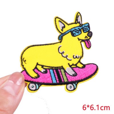 Patch amuzant de pisică, broderie de animale, plasture de călcat, bricolaj, pisica din desene animate, petice brodate pe haine, aplicație, cusut autocolant