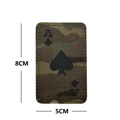 Death Card Poker Ace of Spades Patches Embroidery Tactical Patch For Clothing Bag Punk Military patches Badge