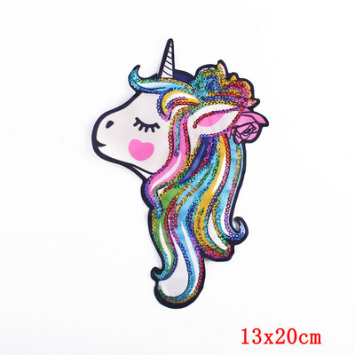 Unicorn Patch πούλιες Μπαλώματα σε ρούχα Ράψτε σε μπαλώματα για αυτοκόλλητα ρούχων Cartoon Unicorn Patches Fusible Patch for Clothes