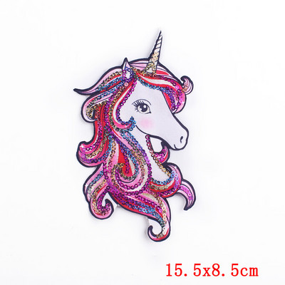 Unicorn Patch πούλιες Μπαλώματα σε ρούχα Ράψτε σε μπαλώματα για αυτοκόλλητα ρούχων Cartoon Unicorn Patches Fusible Patch for Clothes