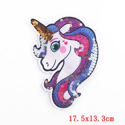 Unicorn Patch πούλιες Μπαλώματα σε ρούχα Ράψτε σε μπαλώματα για αυτοκόλλητα ρούχων Cartoon Unicorn Patches Fusible Patch for Clothes