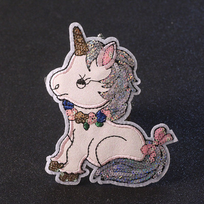 Unicorn Patch πούλιες Μπαλώματα σε ρούχα Ράψτε σε μπαλώματα για αυτοκόλλητα ρούχων Cartoon Unicorn Patches Fusible Patch for Clothes