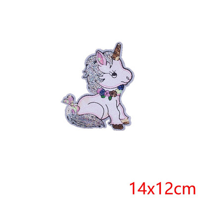 Unicorn Patch πούλιες Μπαλώματα σε ρούχα Ράψτε σε μπαλώματα για αυτοκόλλητα ρούχων Cartoon Unicorn Patches Fusible Patch for Clothes