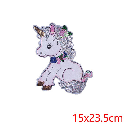 Unicorn Patch πούλιες Μπαλώματα σε ρούχα Ράψτε σε μπαλώματα για αυτοκόλλητα ρούχων Cartoon Unicorn Patches Fusible Patch for Clothes