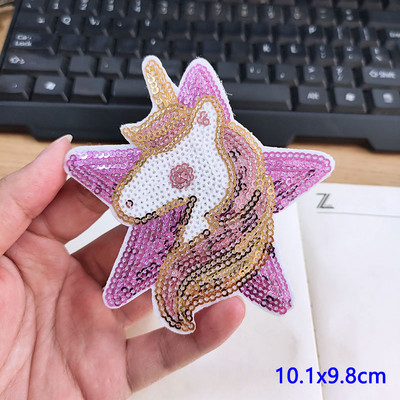 Unicorn Patch πούλιες Μπαλώματα σε ρούχα Ράψτε σε μπαλώματα για αυτοκόλλητα ρούχων Cartoon Unicorn Patches Fusible Patch for Clothes