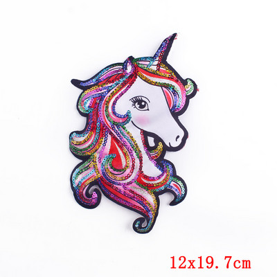 Unicorn Patch πούλιες Μπαλώματα σε ρούχα Ράψτε σε μπαλώματα για αυτοκόλλητα ρούχων Cartoon Unicorn Patches Fusible Patch for Clothes