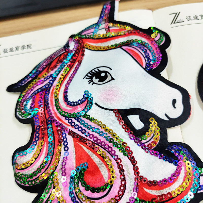 Unicorn Patch πούλιες Μπαλώματα σε ρούχα Ράψτε σε μπαλώματα για αυτοκόλλητα ρούχων Cartoon Unicorn Patches Fusible Patch for Clothes