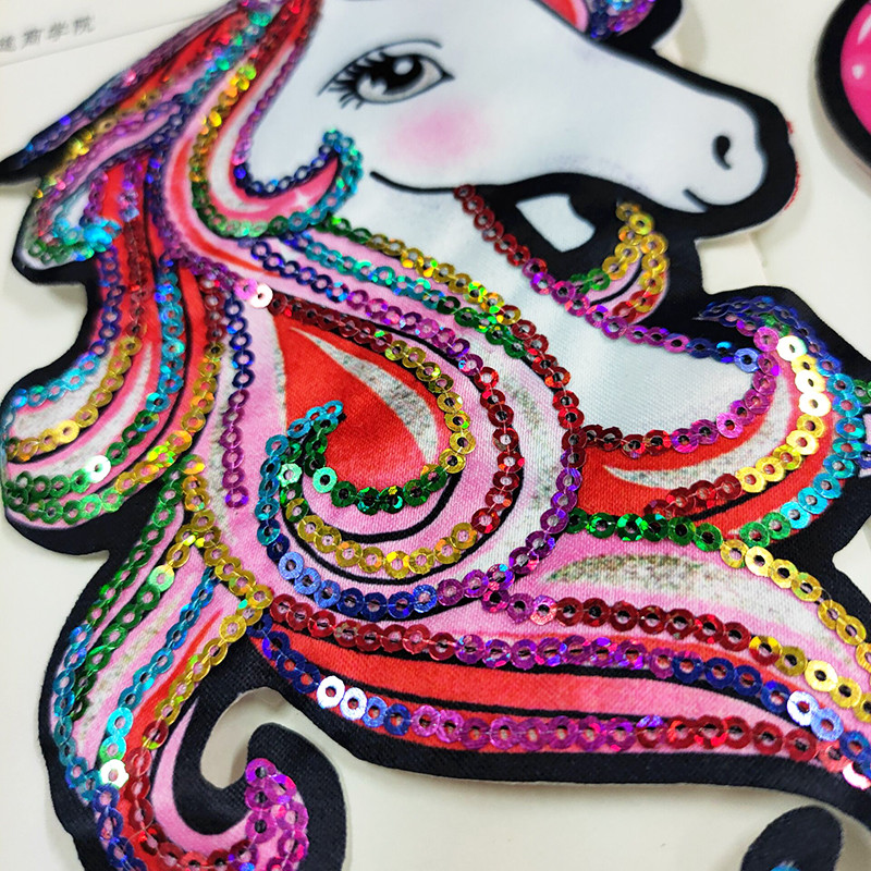 Unicorn Patch πούλιες Μπαλώματα σε ρούχα Ράψτε σε μπαλώματα για αυτοκόλλητα ρούχων Cartoon Unicorn Patches Fusible Patch for Clothes