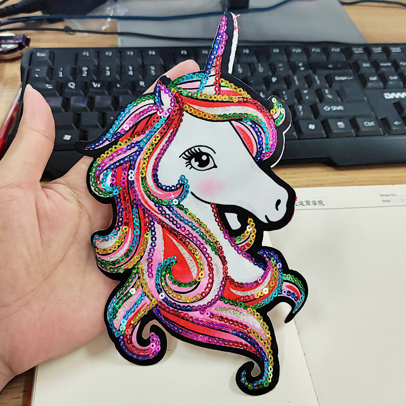 Unicorn Patch πούλιες Μπαλώματα σε ρούχα Ράψτε σε μπαλώματα για αυτοκόλλητα ρούχων Cartoon Unicorn Patches Fusible Patch for Clothes