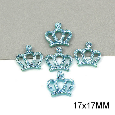 50Gb. Mirdzoši mazi kroņu ielāpi Filca paliktņi Aplikācijas ielāpi uz drēbēm Matu saspraudes bantes meitenēm Scrapbooking aksesuāri17x17MM