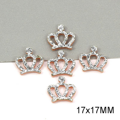 50Gb. Mirdzoši mazi kroņu ielāpi Filca paliktņi Aplikācijas ielāpi uz drēbēm Matu saspraudes bantes meitenēm Scrapbooking aksesuāri17x17MM