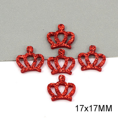 50Gb. Mirdzoši mazi kroņu ielāpi Filca paliktņi Aplikācijas ielāpi uz drēbēm Matu saspraudes bantes meitenēm Scrapbooking aksesuāri17x17MM