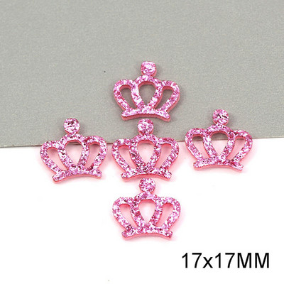 50Gb. Mirdzoši mazi kroņu ielāpi Filca paliktņi Aplikācijas ielāpi uz drēbēm Matu saspraudes bantes meitenēm Scrapbooking aksesuāri17x17MM