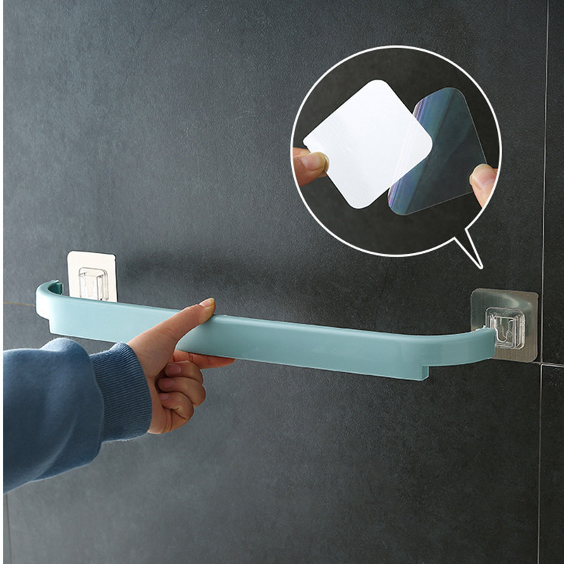 Līmējošais dvieļu turētājs vannas istabas dvieļu stienis plaukts pie sienas stiprināmi dvieļi pakaramais tualetes piesūcekņu turētājs virtuves vannas istabas organizators