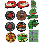 Ugandas Knuckles plāksteris Follow Me I Know De Wae Hook & Loop Applique Black Meme emblēma