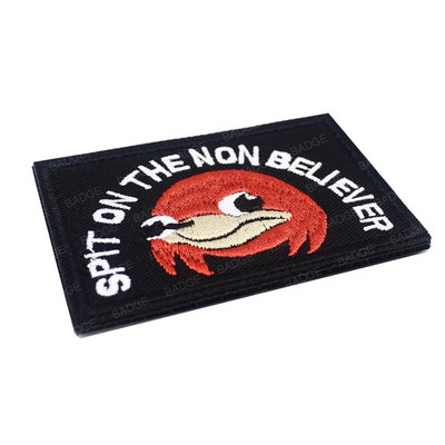 Ugandas Knuckles plāksteris Follow Me I Know De Wae Hook & Loop Applique Black Meme emblēma
