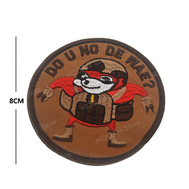 Ugandas Knuckles plāksteris Follow Me I Know De Wae Hook & Loop Applique Black Meme emblēma