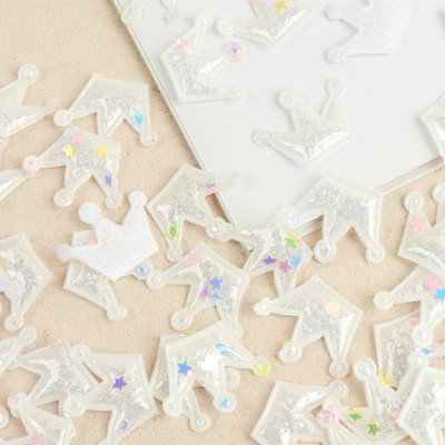 JOJO BOWS 100gb Mirdzoši ielāpi Spīdīgi cieti kronis Heart Star Rabbit aksesuārs apģērbu šūšanai Materiāli apģērbu dekorēšanai