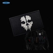 Νέο λογότυπο κρανίου κέντημα ύφασμα με γάντζο με βρόχο μπάλωμα σακίδιο πλάτης Tactical Badge απλικέ για καπέλο τσάντα τζιν μπουφάν