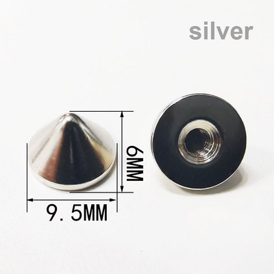 10 τμχ/παρτίδα Μεταλλική σφαίρα κώνου Spike Punk Screwback Studs Τσάντα Ρούχα Δερμάτινα χειροτεχνία παπούτσια τηλέφωνο Θήκη DIY Διακοσμητικά αξεσουάρ