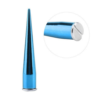 10 gab. Metāla smailes kniedes un kniedes, ieskrūvējamas atpakaļ, ādas amatniecības remonts, konusveida skrūvju kniedes Apģērbi DIY ādas amatniecībai