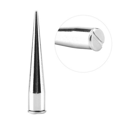 10 gab. Metāla smailes kniedes un kniedes, ieskrūvējamas atpakaļ, ādas amatniecības remonts, konusveida skrūvju kniedes Apģērbi DIY ādas amatniecībai