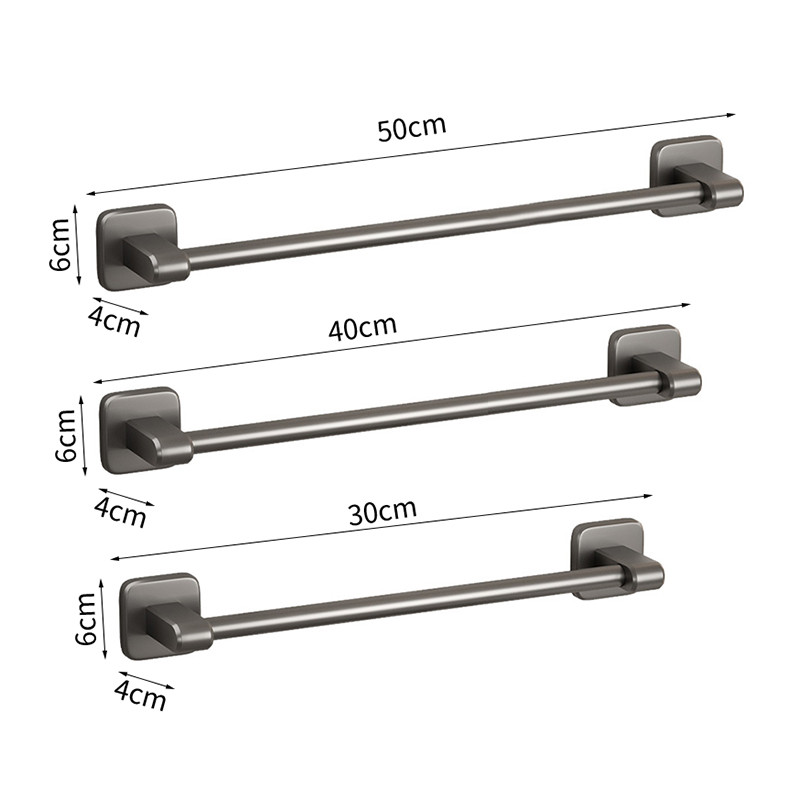 Dvieļu turētājs Vieta Alumīnija stienis Bez urbšanas Vannas istabas organizators Pašlīmējošs dvieļu stienis Vannas istabas plaukti Virtuves glabāšanas plaukts