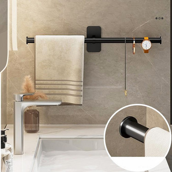 Κρεμάστρα για πετσέτες μπάνιου 35/55cm Αυτοκόλλητη θήκη για πετσέτες αλουμινίου Κρεμαστή πετσέτα ράφι τοίχου Αξεσουάρ μπάνιου για πετσέτες