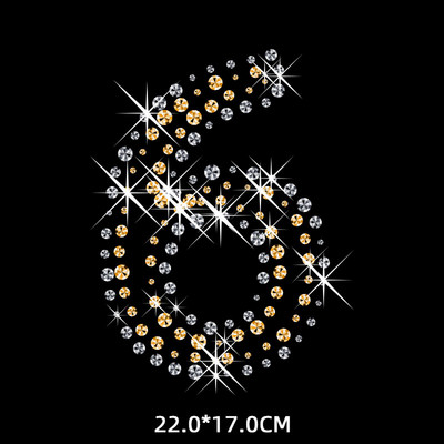 Kuldteemanttähestikud Täheplaastrid Triikraud rõivaste kleebistel Termoadhesiivsed kleebised riietel Sulanduv tekstiilplaaster