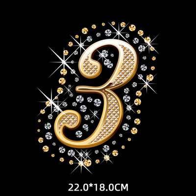 Kuldteemanttähestikud Täheplaastrid Triikraud rõivaste kleebistel Termoadhesiivsed kleebised riietel Sulanduv tekstiilplaaster