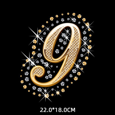 Kuldteemanttähestikud Täheplaastrid Triikraud rõivaste kleebistel Termoadhesiivsed kleebised riietel Sulanduv tekstiilplaaster