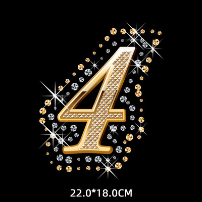 Kuldteemanttähestikud Täheplaastrid Triikraud rõivaste kleebistel Termoadhesiivsed kleebised riietel Sulanduv tekstiilplaaster