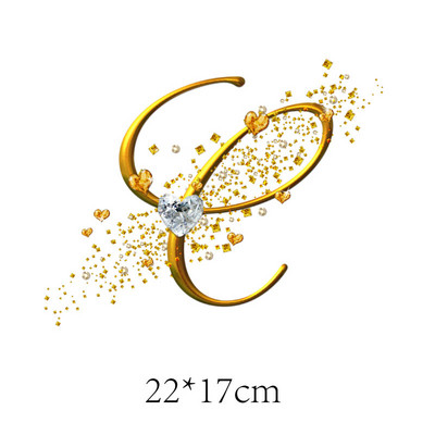 Kuldteemanttähestikud Täheplaastrid Triikraud rõivaste kleebistel Termoadhesiivsed kleebised riietel Sulanduv tekstiilplaaster