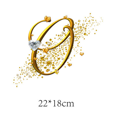 Kuldteemanttähestikud Täheplaastrid Triikraud rõivaste kleebistel Termoadhesiivsed kleebised riietel Sulanduv tekstiilplaaster