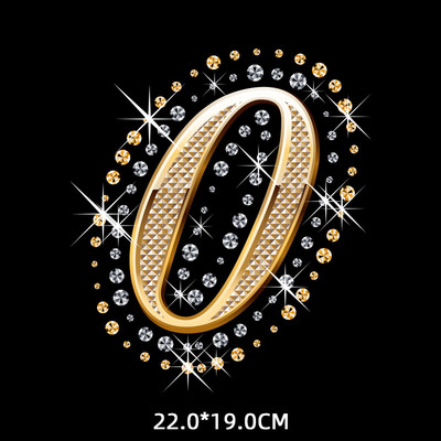 Kuldteemanttähestikud Täheplaastrid Triikraud rõivaste kleebistel Termoadhesiivsed kleebised riietel Sulanduv tekstiilplaaster