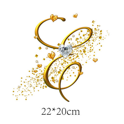 Kuldteemanttähestikud Täheplaastrid Triikraud rõivaste kleebistel Termoadhesiivsed kleebised riietel Sulanduv tekstiilplaaster