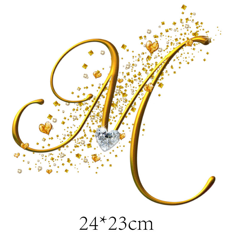 Kuldteemanttähestikud Täheplaastrid Triikraud rõivaste kleebistel Termoadhesiivsed kleebised riietel Sulanduv tekstiilplaaster