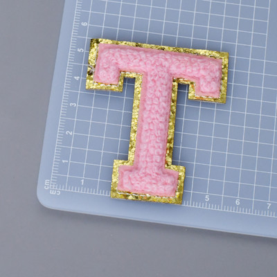 Αυτοκόλλητα επιστολόχαρτα 5,5 cm Κέντημα σενίλ πετσέτας για θήκη PVC DIY Προσαρμοσμένη φράση Craft Stick-on μπαλώματα