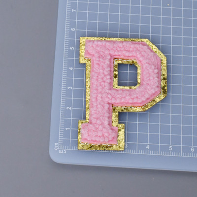 Αυτοκόλλητα επιστολόχαρτα 5,5 cm Κέντημα σενίλ πετσέτας για θήκη PVC DIY Προσαρμοσμένη φράση Craft Stick-on μπαλώματα