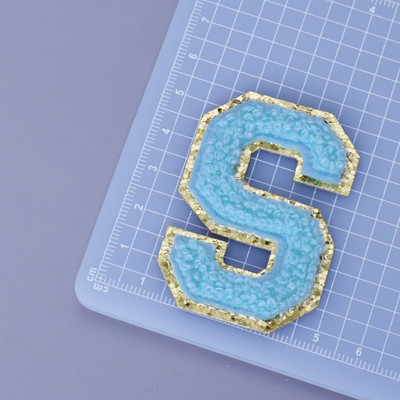 Αυτοκόλλητα επιστολόχαρτα 5,5 cm Κέντημα σενίλ πετσέτας για θήκη PVC DIY Προσαρμοσμένη φράση Craft Stick-on μπαλώματα