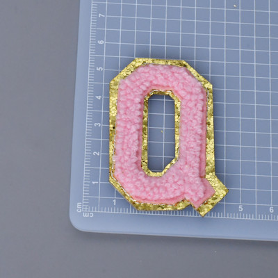 Αυτοκόλλητα επιστολόχαρτα 5,5 cm Κέντημα σενίλ πετσέτας για θήκη PVC DIY Προσαρμοσμένη φράση Craft Stick-on μπαλώματα